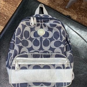 Jean material coach backpack ♥️
